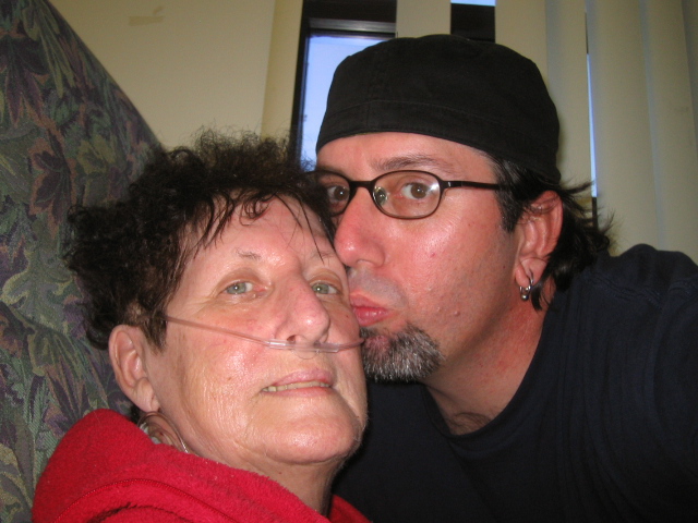 Me and mom during her quadruple bypass recovery, 2007
